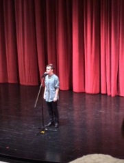 Nate performing at Poetry Out Loud